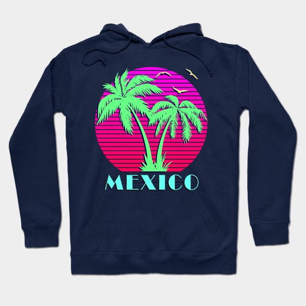 Mexico Palm Trees Sunset Hoodie by Nerd_art